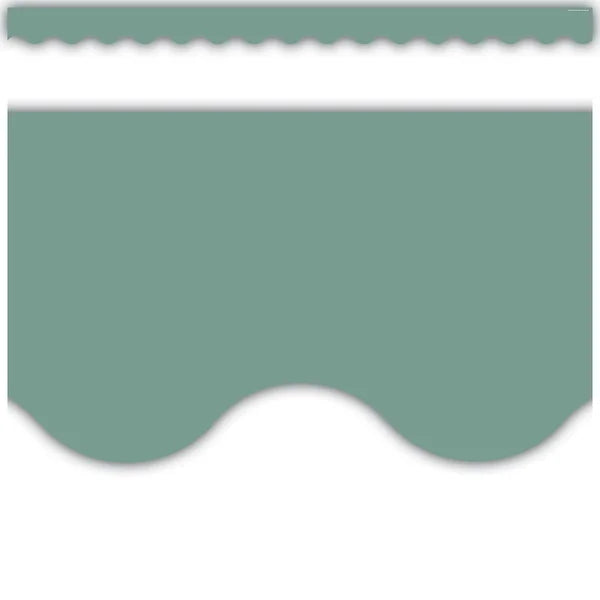 Retreat Green Scalloped Border Trim