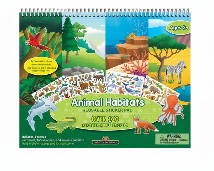 Animal Habitats Reusable Sticker Pad