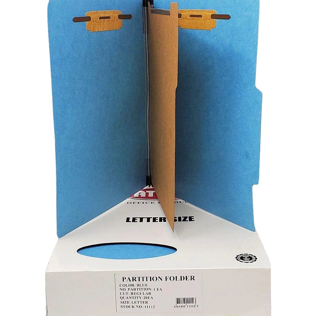 File Folder | 1 Partition | Blue | Letter | Box/20