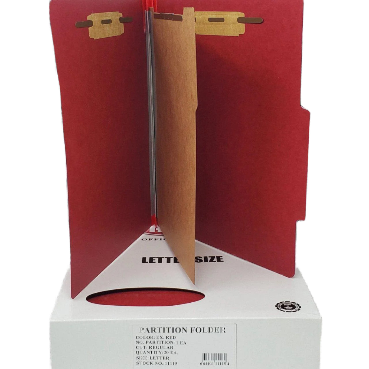Fille Folder | 1 Partition | Ex. Red | Letter | Box/20