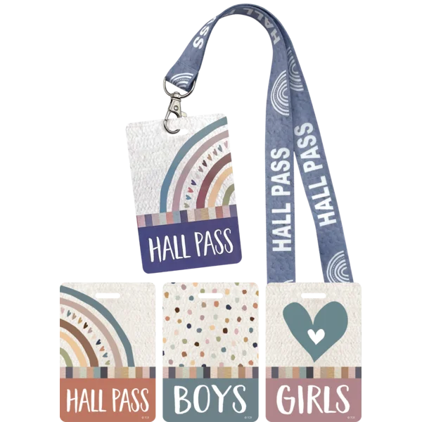 EVERYONE IS WELCOME HALL PASS LANYARDS 4PAR