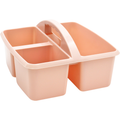 BLUSH PLASTIC STORAGE CADDY