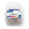 PUSH PINS CLEAR 100