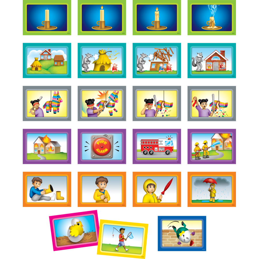 4-SCENE SEQUENCING POCKET CHART CARDS