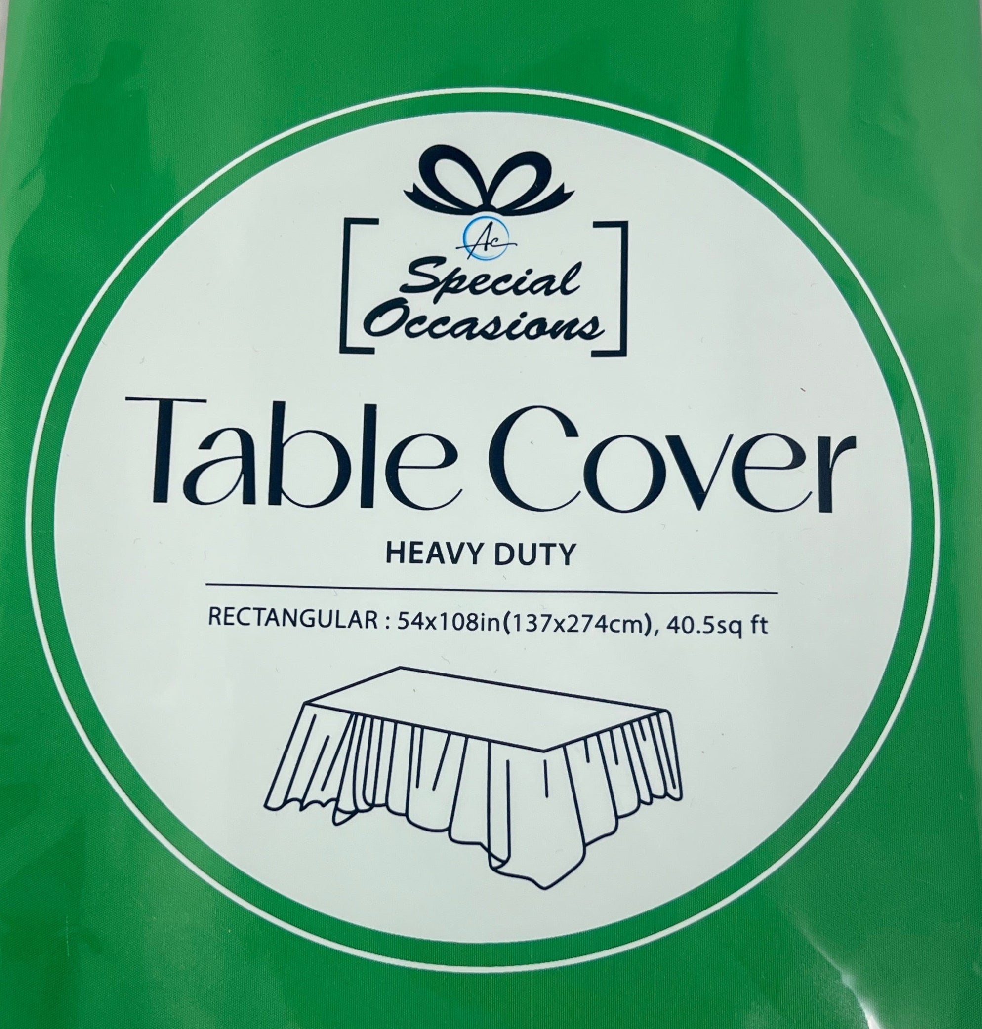 RECTANGLE HUNTER GREEN TABLE COVER