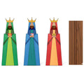 Standing Wood Display Three Kings | Unpainted wood