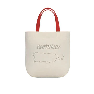 9''x8'' Canvas Goodie Bag (Puerto Rico Map)