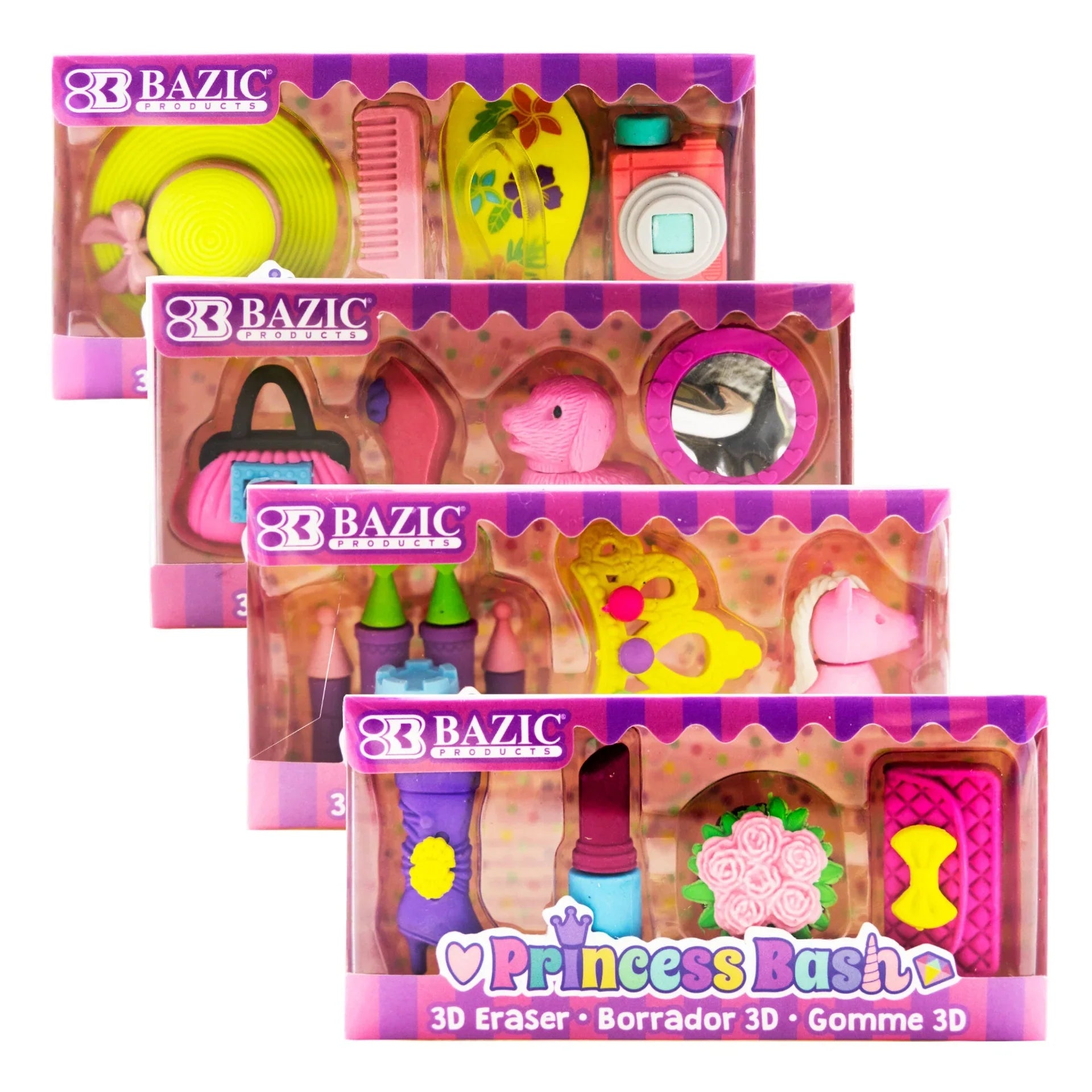 BAZIC Princess Bash 3D Eraser Sets