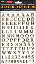 Pioneer 3D Gold Letter Stickers | 2 Sheets