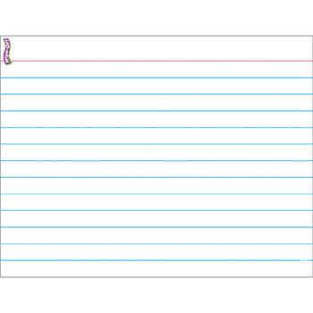 INDEX CARD WIPE-OFF CHART