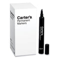 Carter's Permanent Markers Chisel Tip Black Cj. 12