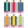 BOLD & BRIGHT STRIPED & SPOTTED PENCILS DESIGN CUT