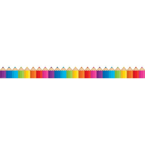 COLORED PENCILS DIE-CUT BORDER