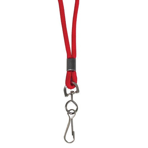 NECK LANYARD CLASSIC ROUND WITH SWIVEL HOOK RED