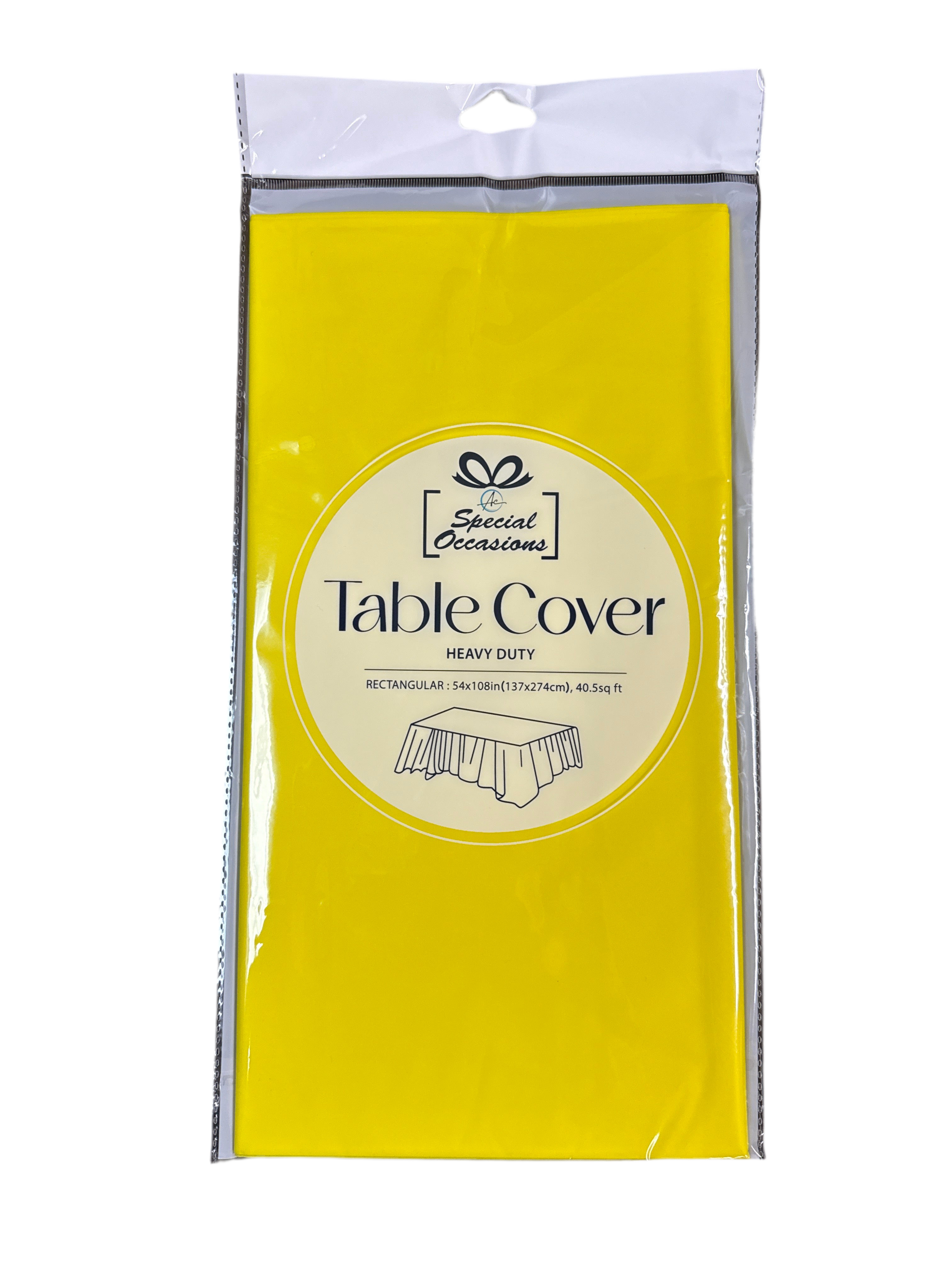 RECTANGLE YELLOW TABLE COVER 54X108IN
