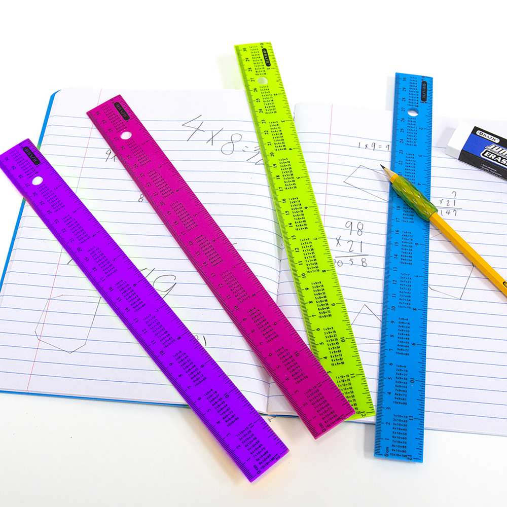 RULER 12" W/MULTIPLICATION PRINT PQ.4