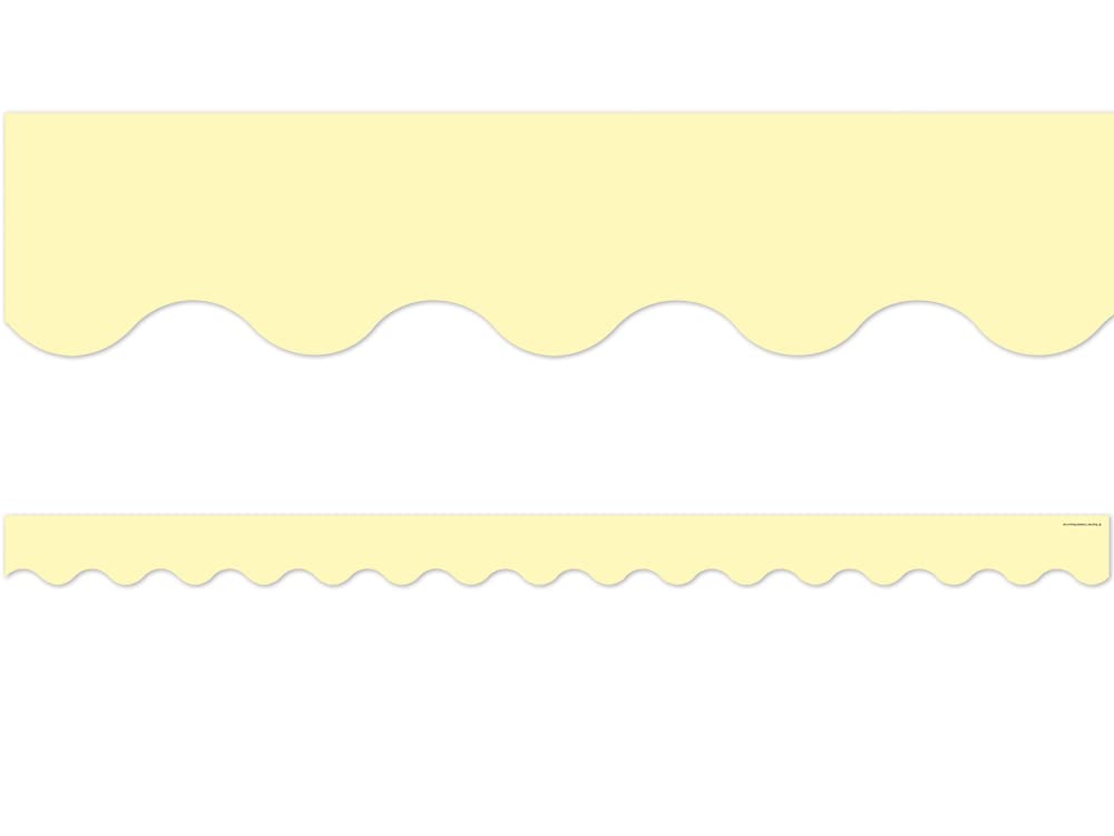 Pastel Yellow Scalloped Borde Trim| 35 feet