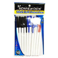 WHITE BARREL STICK PENS ASST INK PQ.10z