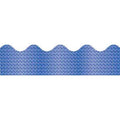 BORDERS SCALLOPED BLUE SPARKLE