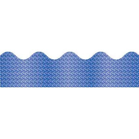 BORDERS SCALLOPED BLUE SPARKLE