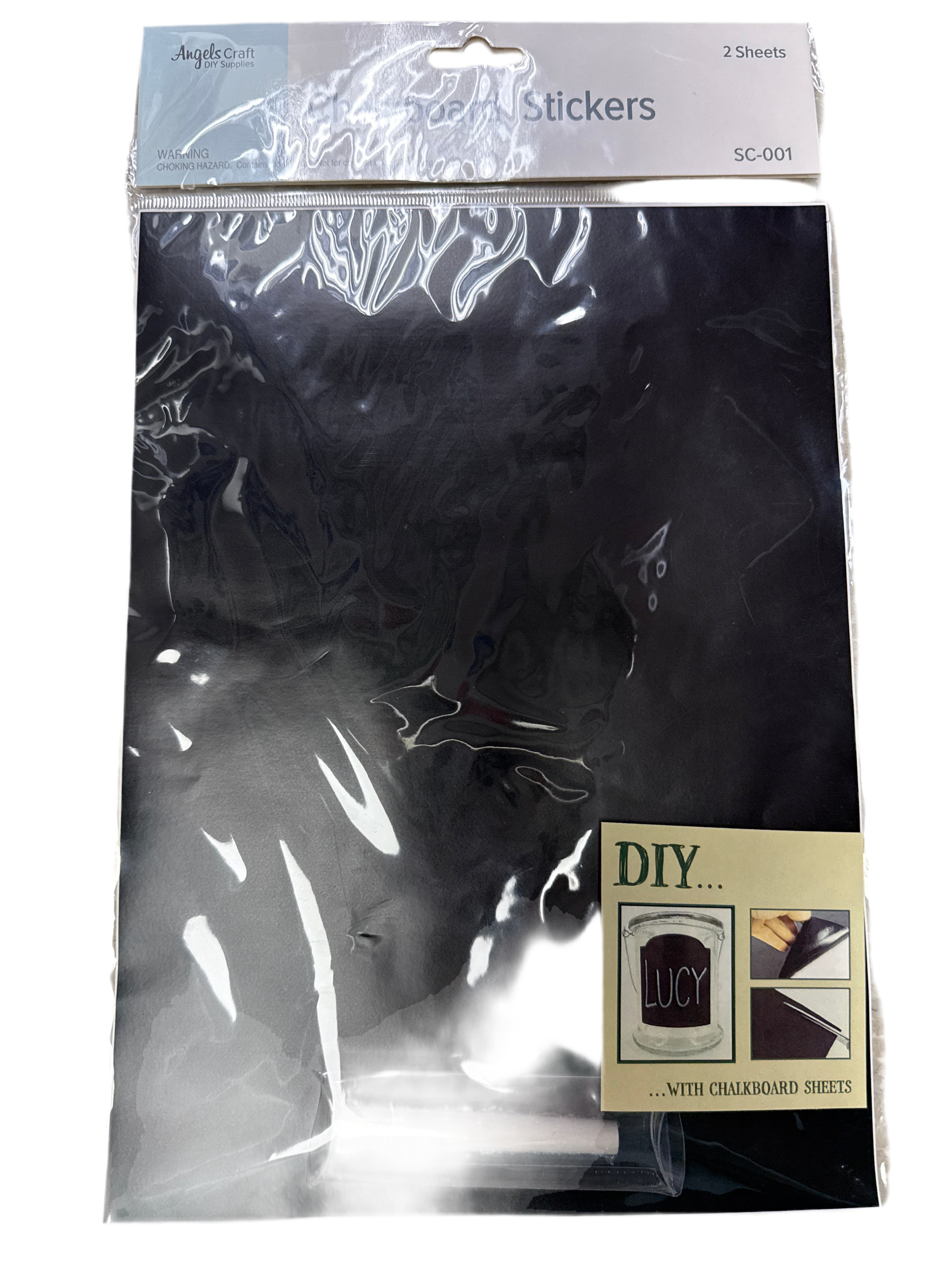CHALKBOARD STICKERS W/A CHALK 8X11 2SHEETS