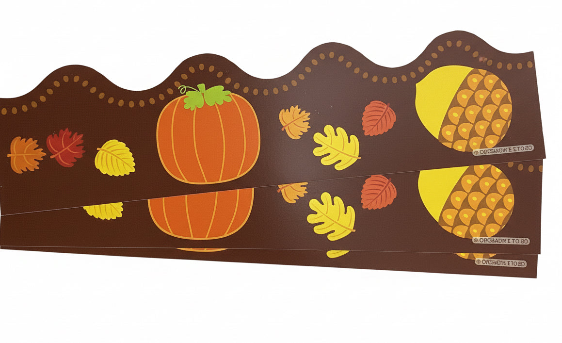 Acorns and Pumpkins Border