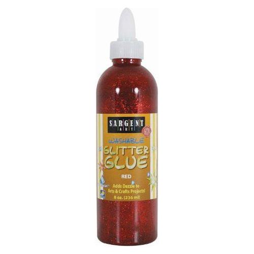GLITTER GLUE RED 8 ONZ