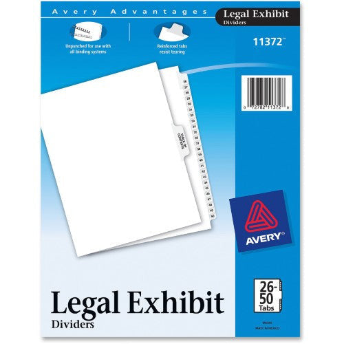 Premium Collated Binder Dividers 26-50 Tab Pkg. 25