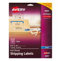 Full Sheet Shipping Labels 8-1/2" x 11" Clear Pkg. 25