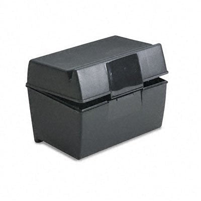 Plastic Index Card | Flip Top | File Box | 3"x5"| Black