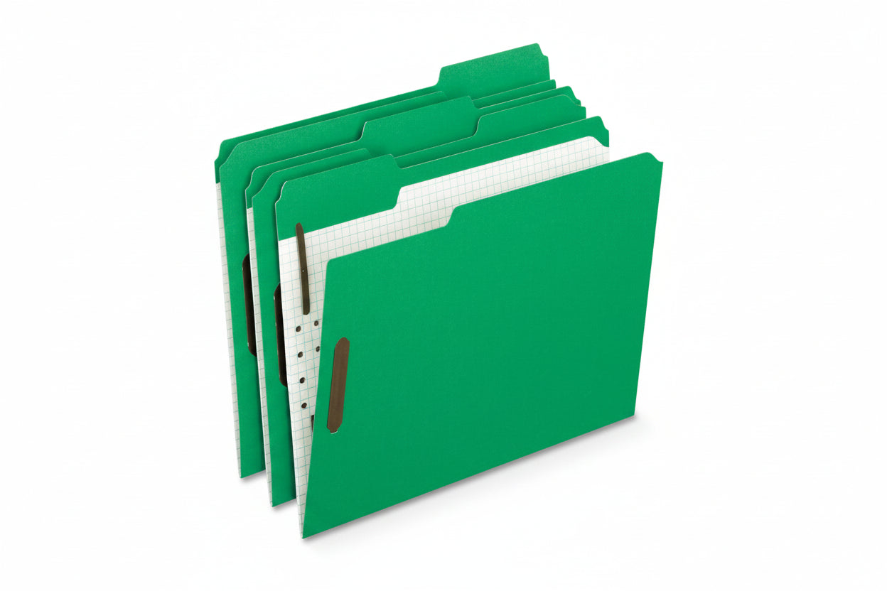 Folder | Letter | Green | 2 Fastener | Box 50