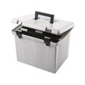 PORTABLE FILE BOX W/HANDLE GRANITE
