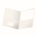 TWIN-POCKET PORTFOLIO PAPER WHITE BOX/25
