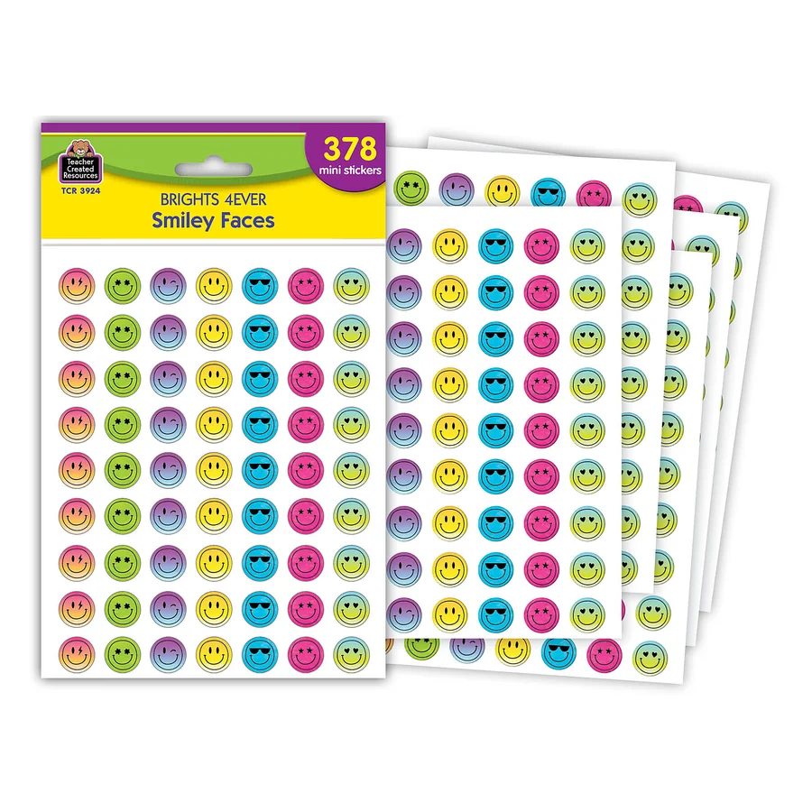 BRIGHTS 4EVER SMILEY FACES MINI STICKERS