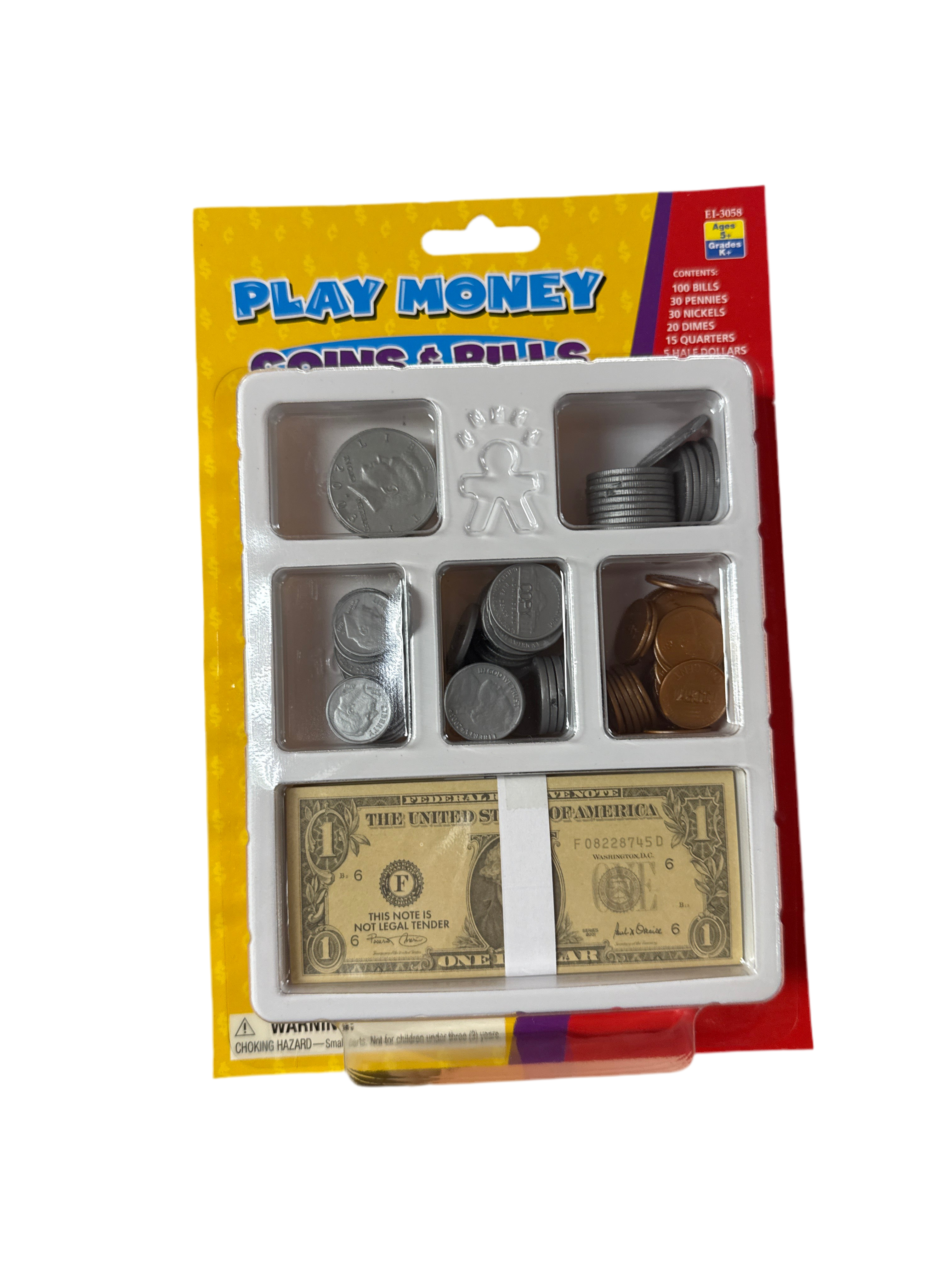 PLAY MONEY - COINS & BILLS