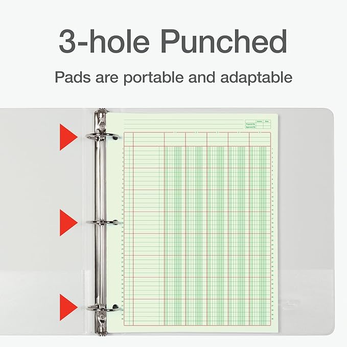Columnar Analysis Pad | 5 Column Ledger | 8.5" x 11" | 100 Pages