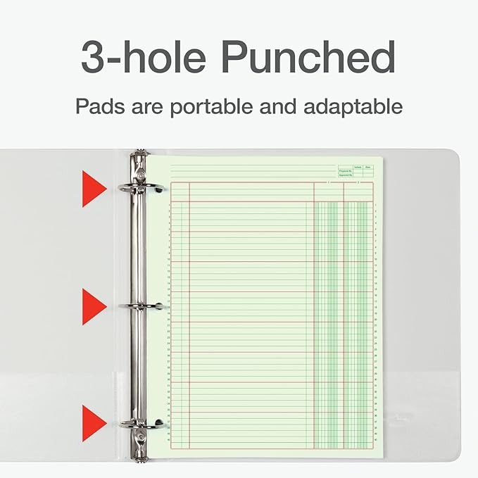 Columnar Analysis Pad | 2 Column Ledger | 8.5" x 11" | 100 Pages
