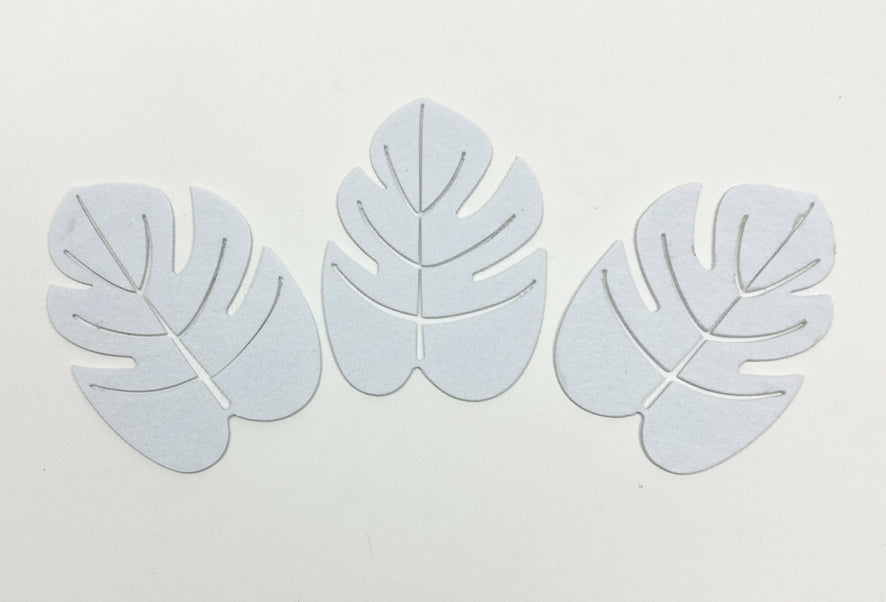 Felt  Leaf White  10PCS