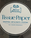 BLACK TISSUE PAPER 10 SHEETS 19.69X19.69IN