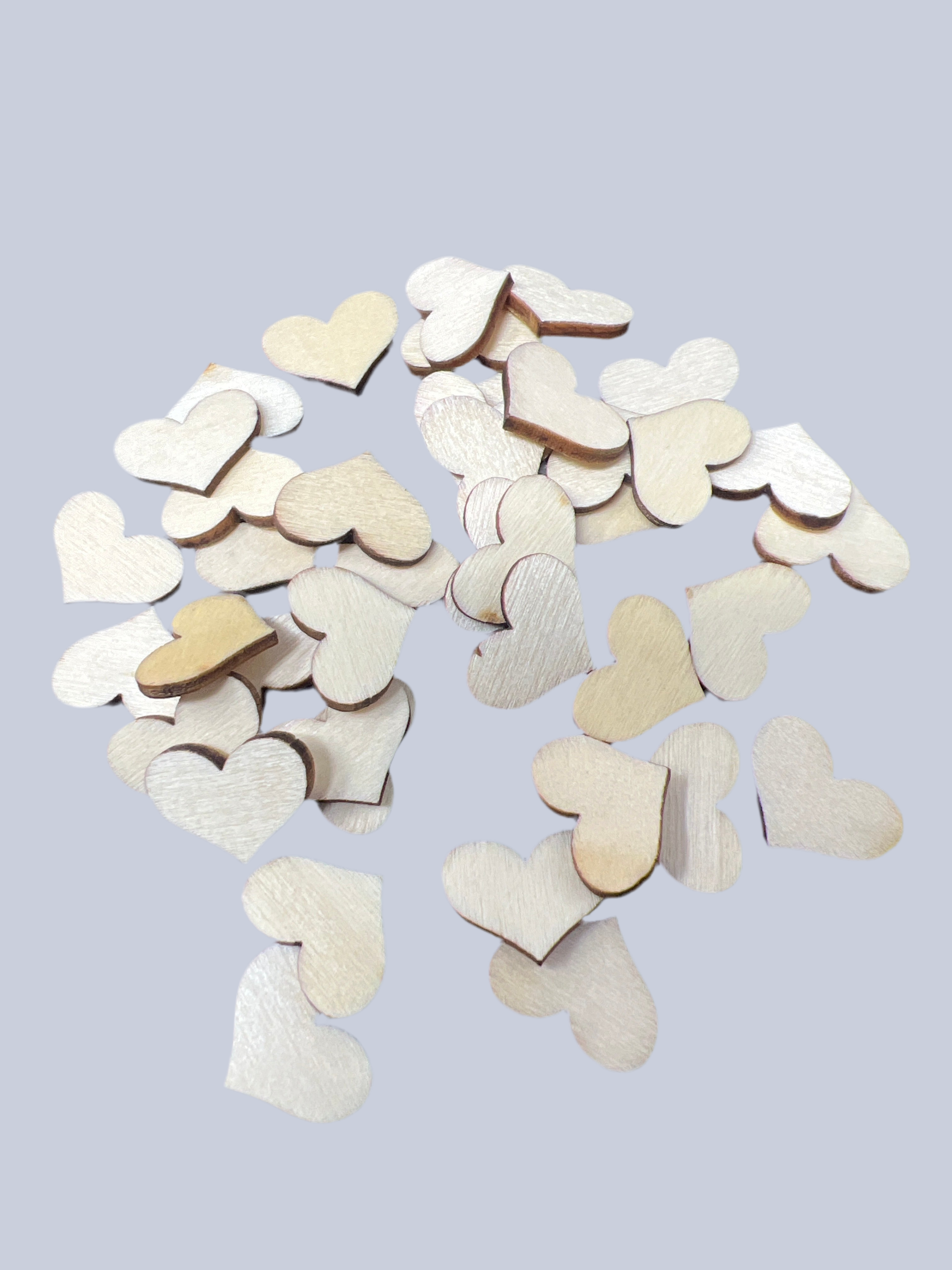 40 CT. UNFINISHED WOODEN HEART SHAPE, 4.72IN