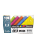 INDEX CARD 3 X 5 NEAN ASST PAQ 100