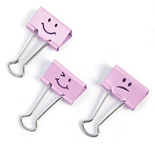 BINDER CLIP EMOJI CANDY PINK MEDIUM PQ.20