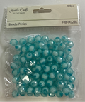 DISCO BEADS WHITE BLUE 7MM 100 PC