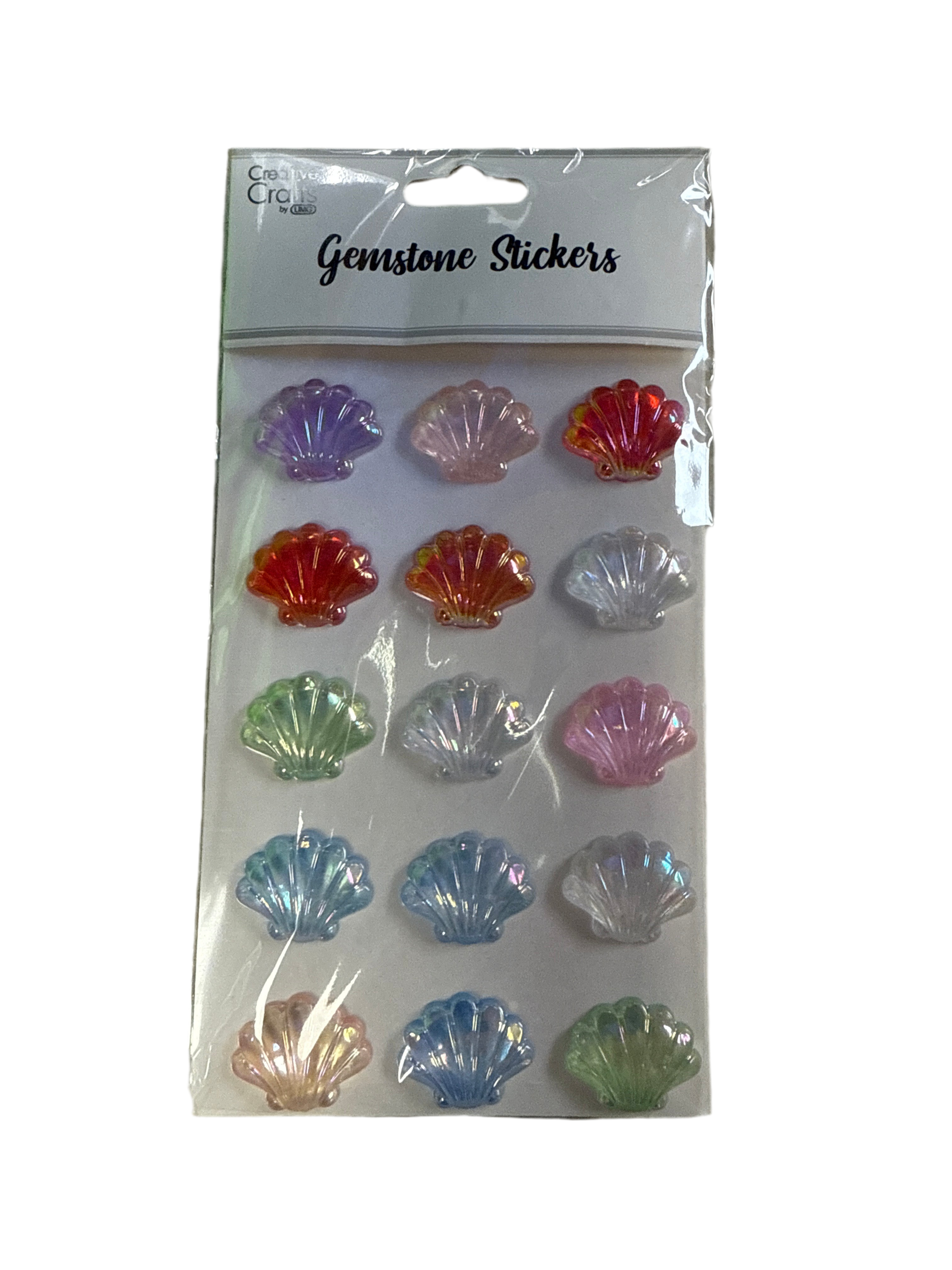 GEM STICKERS SHELLS MIX COLORS