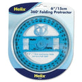 Helix 360 Degree Folding Protractor 6"