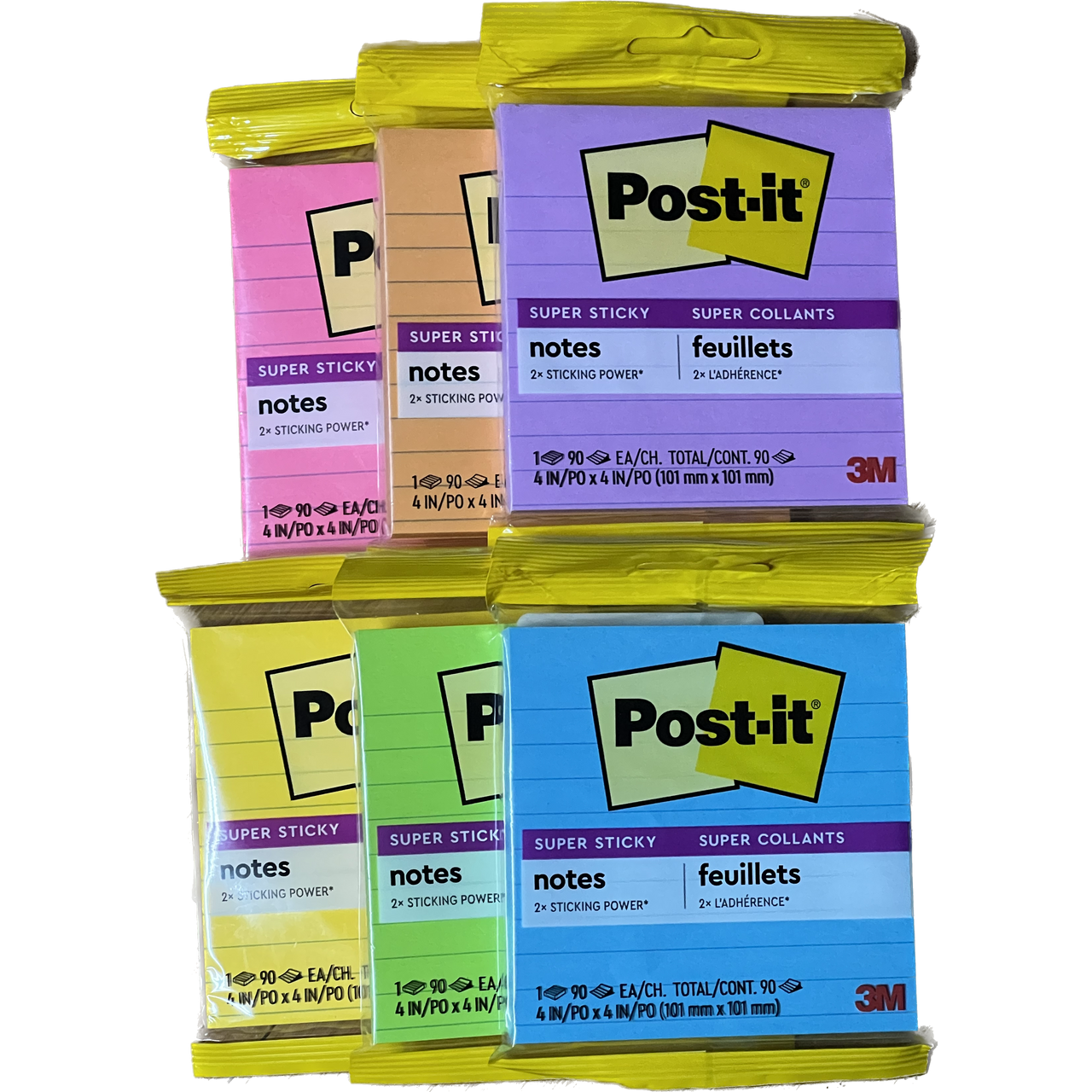 m3 Post It Note| 4x4x | Super Sticky | 4490 ssmx