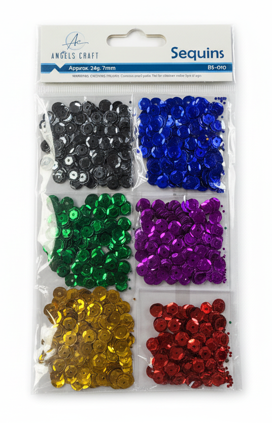 Sequins | Assorted Colors | 6 pouch