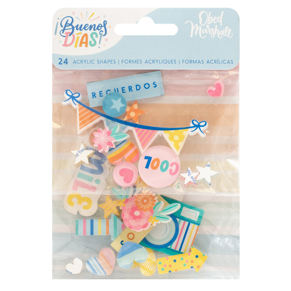 BUENOS DIAS ACRYLIC SHAPES 24 PCS