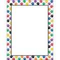 COLORFUL PAW PRINTS COMPUTER PAPER