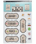 Black, White and Wood Calendar Set
